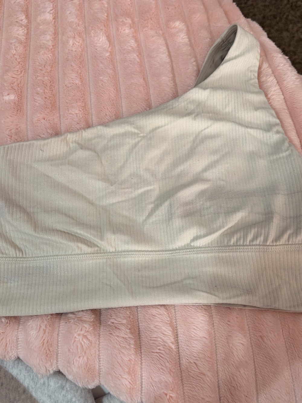 lululemon athletica Ribbed Strapless Bandeau - Cream